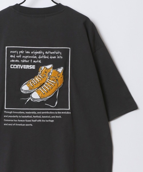 CONVERSE(コンバース)の「CONVERSE/コンバース オーバーサイズ オールスター スニーカー フロント バック サガラ刺繍 半袖Tシャツ/レディース メンズ(Tシャツ/カットソー・レディース・ホワイト系その他3/ホワイト系その他/ブルー/ホワイト系その他2/ホワイト/スミクロ/ベージュ/ブラック・M/LL/L)」の21枚目の写真