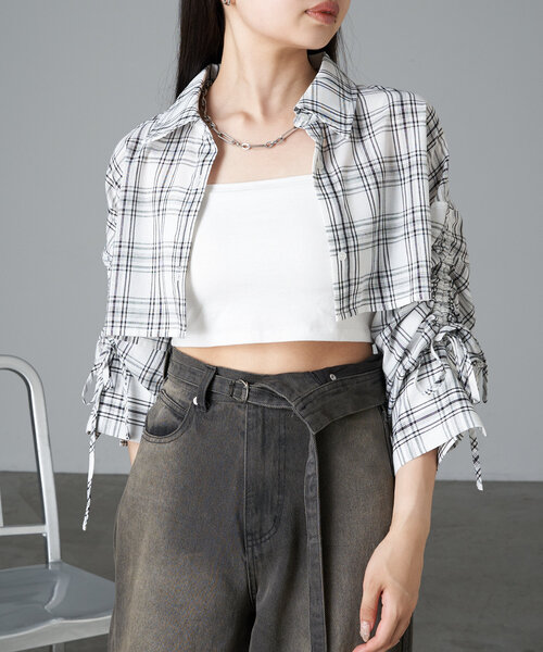 RAY CASSIN（レイカズン）の「ラメショート丈キャミソール（キャミソール・レディース・ブラック/シルバー・FREE）」の21枚目の写真