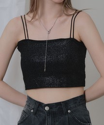 ラメショート丈キャミソール