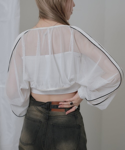 RAY CASSIN（レイカズン）の「ラメショート丈キャミソール（キャミソール・レディース・ブラック/シルバー・FREE）」の16枚目の写真