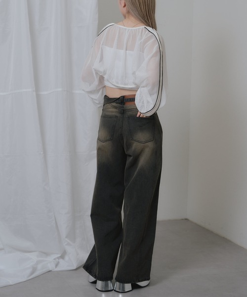 RAY CASSIN（レイカズン）の「ラメショート丈キャミソール（キャミソール・レディース・ブラック/シルバー・FREE）」の18枚目の写真