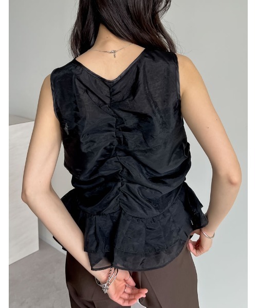 Re:EDIT（リエディ）の「オーガンジーダブルジップフレアベスト（ベスト・レディース・ホワイト/ブラック/ベージュ・MEDIUM/LARGE）」の21枚目の写真