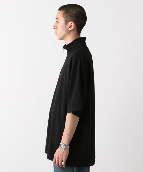 RAGEBLUE（レイジブルー）の「ワンポイント刺繍/ハーフジップオーバーサイズTシャツ（Tシャツ/カットソー・メンズ・ライトブルー/ブラック/ブルー系その他/ホワイト・LARGE/MEDIUM）」の21枚目の写真