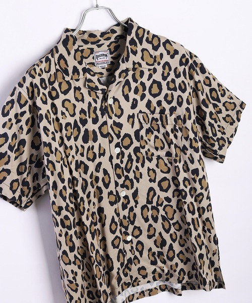 HOUSTON（ヒューストン）の「HOUSTON アロハシャツ（レオパード）（シャツ/ブラウス・メンズ・ミント/カーキ/グレー/パープル・LARGE/X-LARGE/MEDIUM）」の13枚目の写真