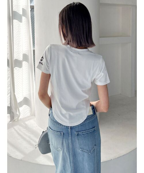 GYDA（ジェイダ）の「noobgydiesラウンドショートTシャツ（Tシャツ/カットソー・レディース・オフホワイト/ブラック/レッド・FREE）」の15枚目の写真