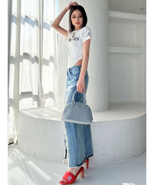 GYDA（ジェイダ）の「noobgydiesラウンドショートTシャツ（Tシャツ/カットソー・レディース・オフホワイト/ブラック/レッド・FREE）」の17枚目の写真