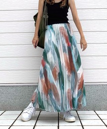 Q | ニュアンスカラープリーツスカート(スカート)