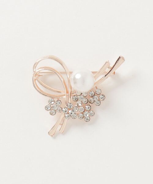 epic day（エピックデイ）の「パールビジューダブルラインブローチ（ブローチ/コサージュ・レディース・ピンクゴールド・F）」の7枚目の写真