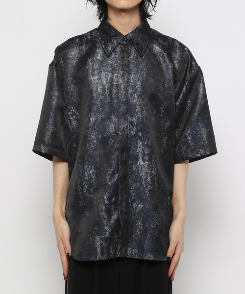 HARE（ハレ）の「アブストラクトラメジャガードシャツ(HARE)（シャツ/ブラウス・メンズ・ブルー/ブラック・FREE）」の8枚目の写真
