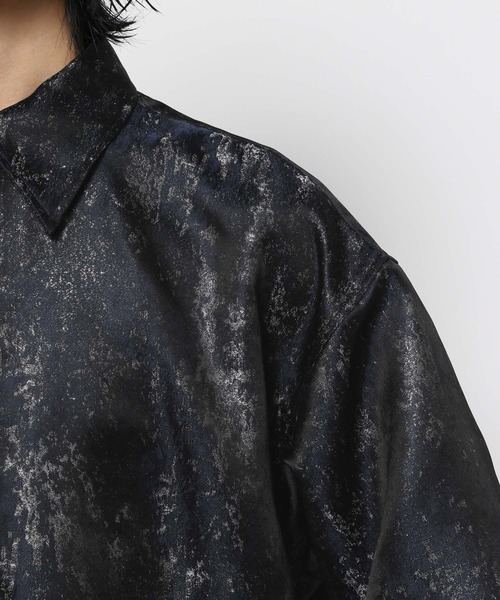 HARE（ハレ）の「アブストラクトラメジャガードシャツ(HARE)（シャツ/ブラウス・メンズ・ブルー/ブラック・FREE）」の4枚目の写真