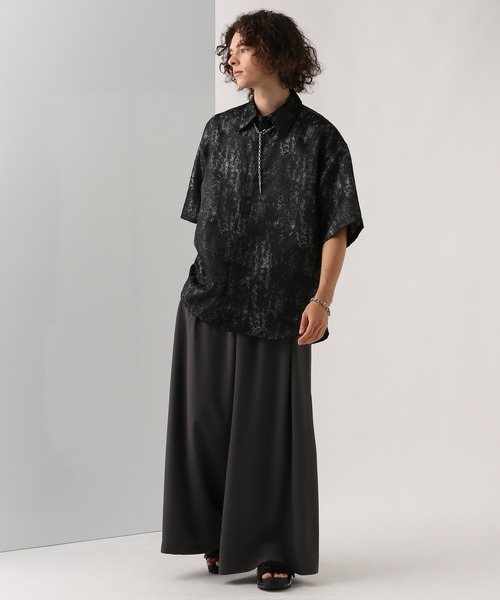 HARE（ハレ）の「アブストラクトラメジャガードシャツ(HARE)（シャツ/ブラウス・メンズ・ブルー/ブラック・FREE）」の20枚目の写真