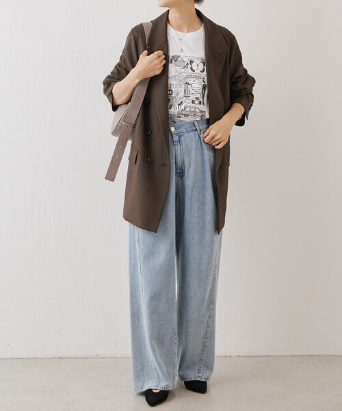 BEARDSLEY（ビアズリー）の「ビッグダブルジャケット（ベスト・レディース・ブラック/ブラウン・FREE）」の8枚目の写真