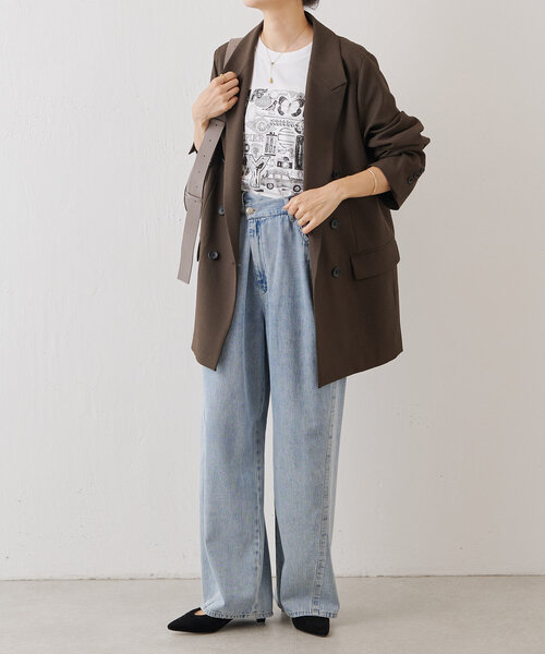 BEARDSLEY（ビアズリー）の「ビッグダブルジャケット（ベスト・レディース・ブラック/ブラウン・FREE）」の7枚目の写真