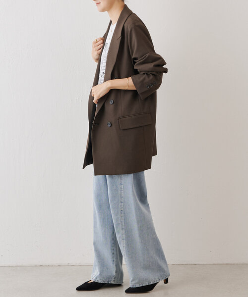 BEARDSLEY（ビアズリー）の「ビッグダブルジャケット（ベスト・レディース・ブラック/ブラウン・FREE）」の6枚目の写真