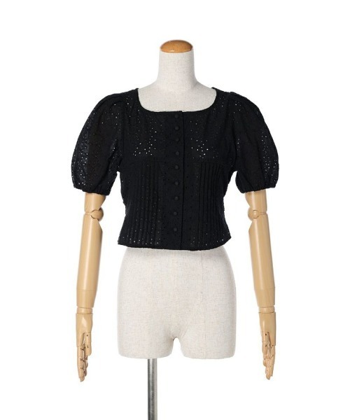 an another angelus（アンアナザーアンジェラス）の「バックリボンコットンレースブラウス/ananotherangelus（シャツ/ブラウス・レディース・ブラック/オフホワイト・FREE）」の19枚目の写真