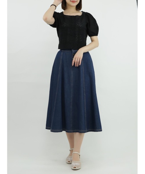 an another angelus（アンアナザーアンジェラス）の「バックリボンコットンレースブラウス/ananotherangelus（シャツ/ブラウス・レディース・ブラック/オフホワイト・FREE）」の15枚目の写真