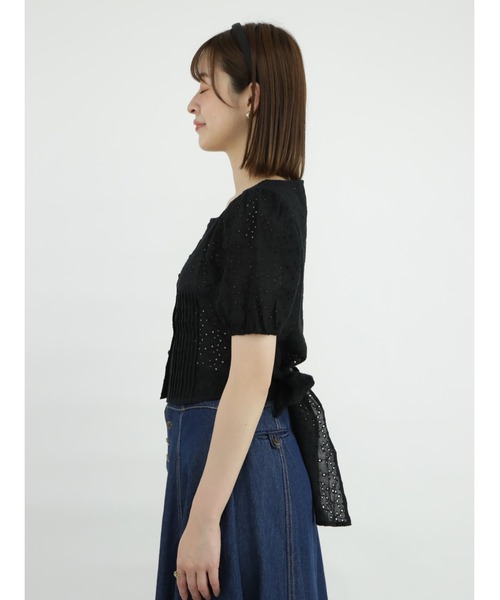 an another angelus（アンアナザーアンジェラス）の「バックリボンコットンレースブラウス/ananotherangelus（シャツ/ブラウス・レディース・ブラック/オフホワイト・FREE）」の17枚目の写真