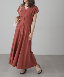 FREE'S MART | [t低身長サイズ/Sシリーズ]ウエストシェイプ配色ステッチワンピース(ワンピース)