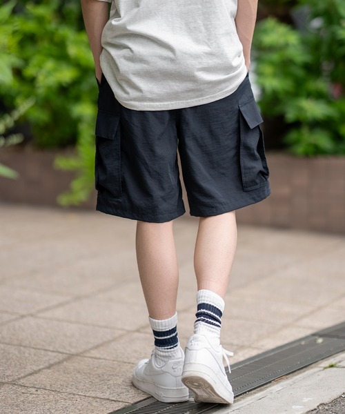 SIDEWAY STANCE（サイドウェイスタンス）の「【SIDEWAY STANCE】ポリワッシャー ワイド ショーツ カーゴパンツ（カーゴパンツ・メンズ・ブラック/カーキ/ネイビー・MEDIUM/LARGE/X-LARGE/SMALL）」の12枚目の写真