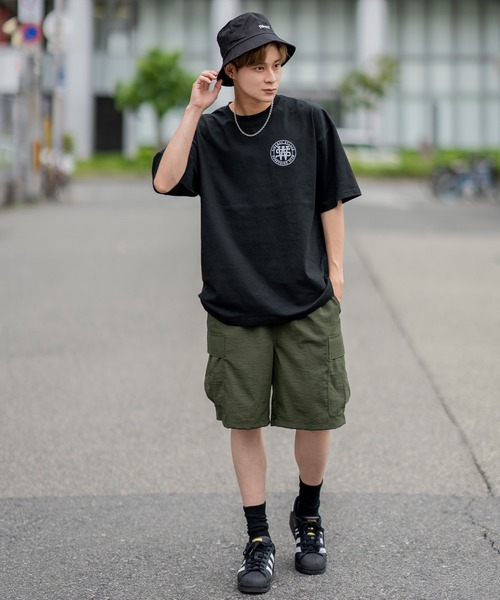 SIDEWAY STANCE（サイドウェイスタンス）の「【SIDEWAY STANCE】ポリワッシャー ワイド ショーツ カーゴパンツ（カーゴパンツ・メンズ・ブラック/カーキ/ネイビー・MEDIUM/LARGE/X-LARGE/SMALL）」の9枚目の写真