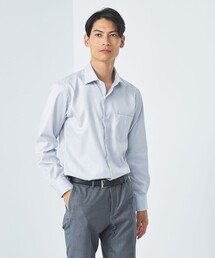 green label relaxing | コットン ヘリンボーン ショートワイドカラー ドレスシャツ -イージーアイロン-(シャツ/ブラウス)