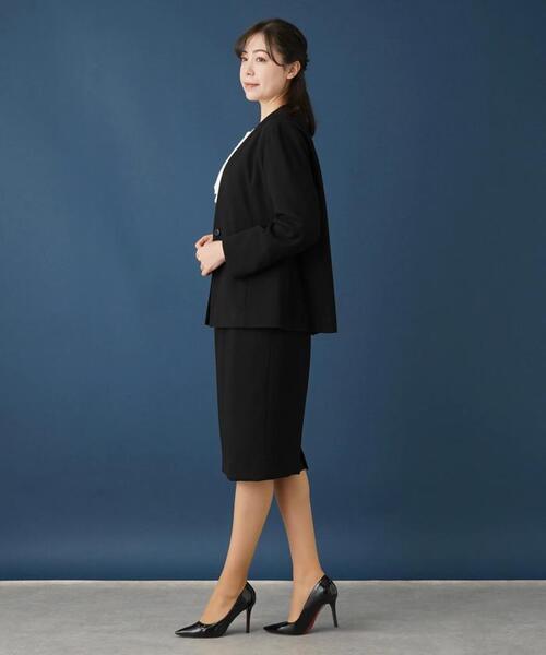 Leilian(レリアン)の「【セットアップ対応商品】ノーカラージャケット【プラス企画】(ノーカラージャケット・レディース・ブラック・13/17)」の8枚目の写真