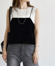 quaranciel | quaranciel:〈手洗い可能〉フロッキー ペプラム キャミソール(キャミソール)