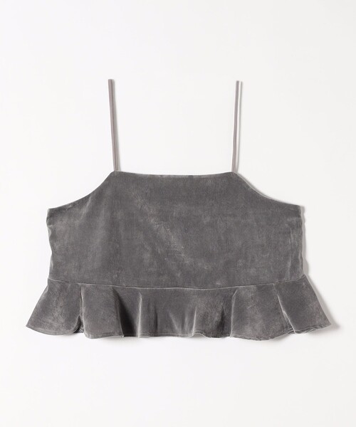 quaranciel(カランシエル)の「quaranciel:〈手洗い可能〉フロッキー ペプラム キャミソール(キャミソール・レディース・ブラック/グレー・ONE SIZE)」の13枚目の写真