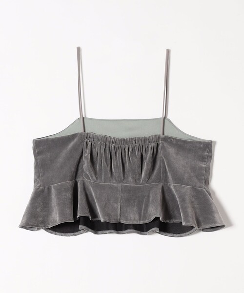 quaranciel(カランシエル)の「quaranciel:〈手洗い可能〉フロッキー ペプラム キャミソール(キャミソール・レディース・ブラック/グレー・ONE SIZE)」の14枚目の写真