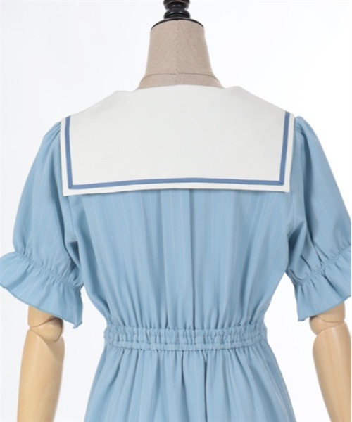 axes femme POETIQUE セーラー襟ワンピース 水色 axes femme POETIQUE セーラー襟ワンピース 水色 - メルカリ