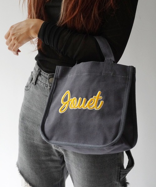 Jouet(ジョエット)の「【JOUET / ジョエット】 バリエーション ロゴ ランチトート(トートバッグ・レディース・ネイビー/ブラック/アイボリー/ライトピンク/オレンジ/ミント・FREE)」の5枚目の写真