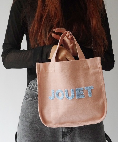 Jouet(ジョエット)の「【JOUET / ジョエット】 バリエーション ロゴ ランチトート(トートバッグ・レディース・ネイビー/ブラック/アイボリー/ライトピンク/オレンジ/ミント・FREE)」の6枚目の写真