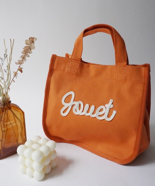 Jouet(ジョエット)の「【JOUET / ジョエット】 バリエーション ロゴ ランチトート(トートバッグ・レディース・ネイビー/ブラック/アイボリー/ライトピンク/オレンジ/ミント・FREE)」の1枚目の写真