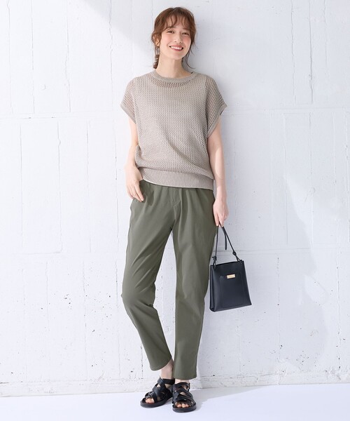 ANY(エニィ)の「【大好評につき新色登場!/ストレッチ】大人の7daysデイリーパンツ(その他パンツ・レディース・カーキ系/ブラック系/ライトグレー系/ブラック系1/ネイビー系1・2/1/3)」の1枚目の写真