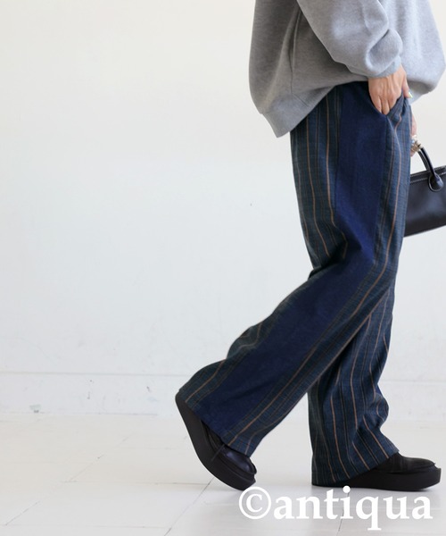antiqua(アンティカ)の「切替デザインパンツ(その他パンツ・レディース・インディゴブルー/ブラック・R/P)」の11枚目の写真