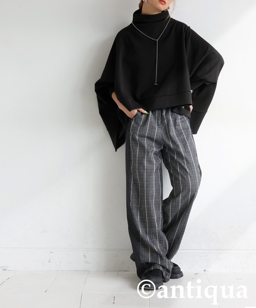 antiqua(アンティカ)の「切替デザインパンツ(その他パンツ・レディース・インディゴブルー/ブラック・R/P)」の3枚目の写真