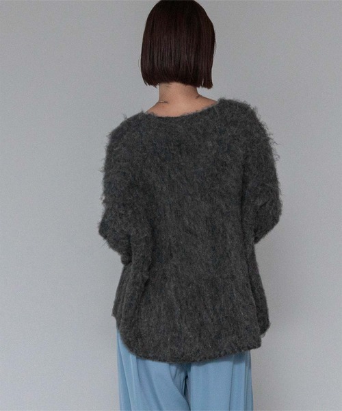 ニット セーター モヘアタッチボートネックニット レディース ur's ニット セーター モヘアタッチボートネックニット