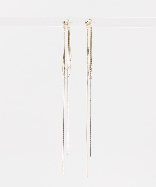 SMELLY（スメリー）の「チェーンループロングピアス（ピアス（両耳用）・レディース・ゴールド・-）」の9枚目の写真