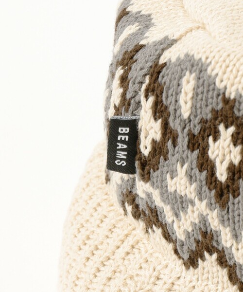 BEAMS（ビームス）の「ジャカードニット バケット ハット（ハット・メンズ・ブラック/オフホワイト/ネイビー・ONE SIZE）」の12枚目の写真