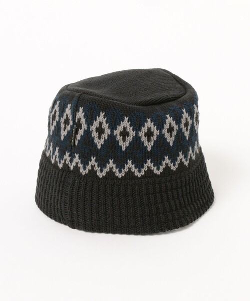 BEAMS（ビームス）の「ジャカードニット バケット ハット（ハット・メンズ・ブラック/オフホワイト/ネイビー・ONE SIZE）」の6枚目の写真