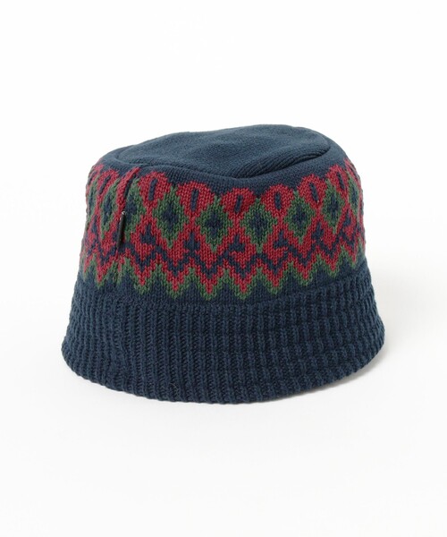 BEAMS（ビームス）の「ジャカードニット バケット ハット（ハット・メンズ・ブラック/オフホワイト/ネイビー・ONE SIZE）」の8枚目の写真