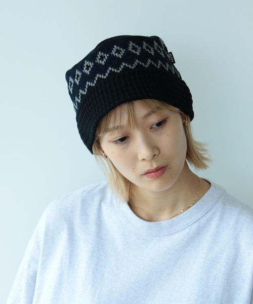 BEAMS（ビームス）の「ジャカードニット バケット ハット（ハット・メンズ・ブラック/オフホワイト/ネイビー・ONE SIZE）」の15枚目の写真