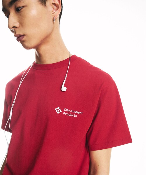 City Ambient Products(シティアンビエントプロダクツ)の「City Ambient Products: スタンダード ロゴ プリント Tシャツ(Tシャツ/カットソー・メンズ・ブラック/ホワイト系/ダークグレー/ホワイト/ブルー/レッド・X-LARGE/LARGE/MEDIUM/SMALL)」の6枚目の写真