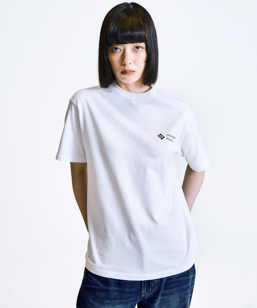 City Ambient Products(シティアンビエントプロダクツ)の「City Ambient Products: スタンダード ロゴ プリント Tシャツ(Tシャツ/カットソー・メンズ・ブラック/ホワイト系/ダークグレー/ホワイト/ブルー/レッド・X-LARGE/LARGE/MEDIUM/SMALL)」の7枚目の写真
