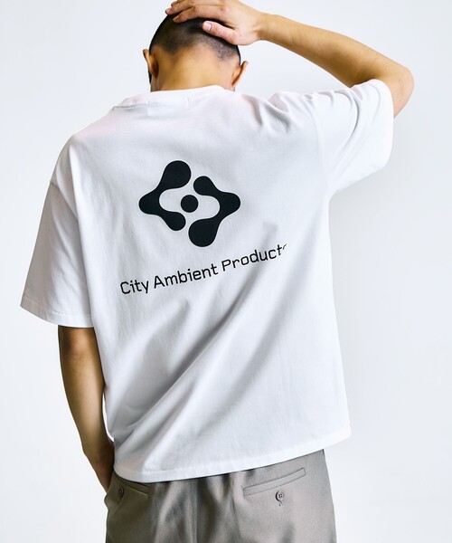 City Ambient Products(シティアンビエントプロダクツ)の「City Ambient Products: スタンダード ロゴ プリント Tシャツ(Tシャツ/カットソー・メンズ・ブラック/ホワイト系/ダークグレー/ホワイト/ブルー/レッド・X-LARGE/LARGE/MEDIUM/SMALL)」の10枚目の写真