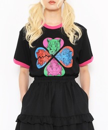 PUNYUS | 恋愛しようぜ若者コンパクトリンガーTシャツ(Tシャツ/カットソー)