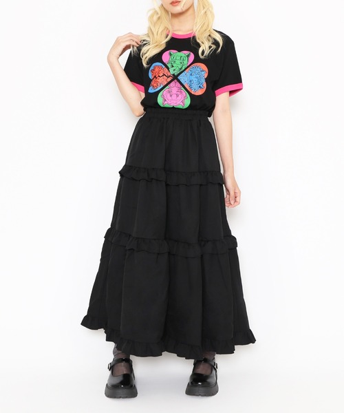 PUNYUS（プニュズ）の「恋愛しようぜ若者コンパクトリンガーＴシャツ（Tシャツ/カットソー・レディース・ブラック/サックスブルー/ホワイト・1/2/3/4）」の9枚目の写真