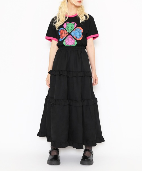 PUNYUS（プニュズ）の「恋愛しようぜ若者コンパクトリンガーＴシャツ（Tシャツ/カットソー・レディース・ブラック/サックスブルー/ホワイト・1/2/3/4）」の11枚目の写真