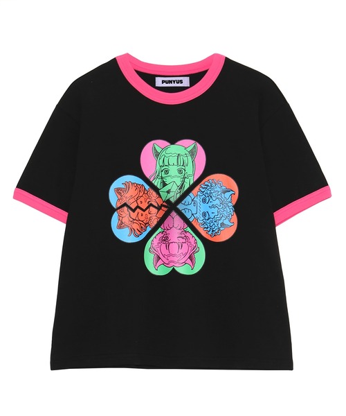 PUNYUS（プニュズ）の「恋愛しようぜ若者コンパクトリンガーＴシャツ（Tシャツ/カットソー・レディース・ブラック/サックスブルー/ホワイト・1/2/3/4）」の20枚目の写真