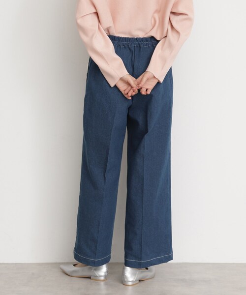 THE SHOP TK （ザ ショップ ティーケー ）の「【美脚/オ―ルシーズン】デニムマリンパンツ/洗濯機OK（デニムパンツ・レディース・ネイビー/ブラック/ブルー・11/12/13）」の11枚目の写真